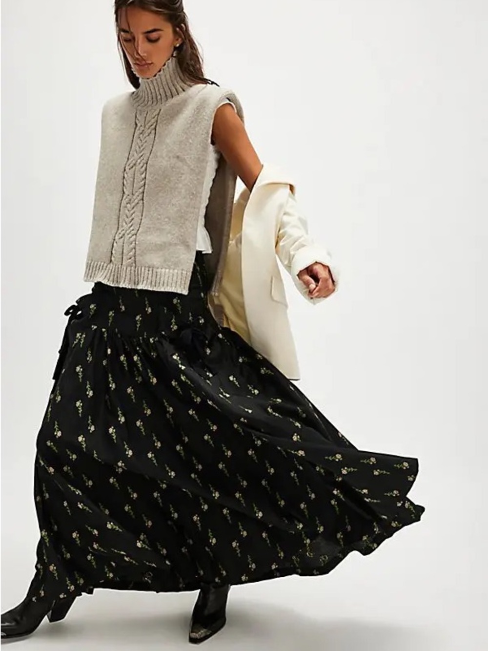 Free People Rowena Convertible Maxi Skirt Size XS - Picture 3 of 9